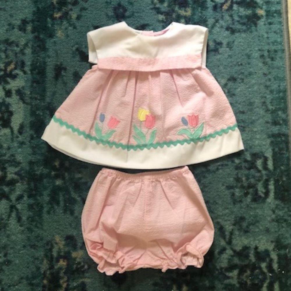 Class Club Seersucker Dress Tulips Girls 6M